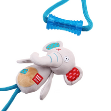 Load image into Gallery viewer, Plush Elephant Squeaker with Johny Stick