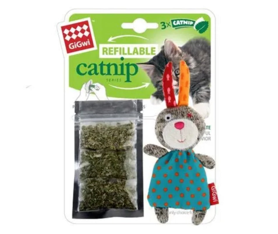 Refillable Catnip Multi Teabag Rabbit Cat Toy