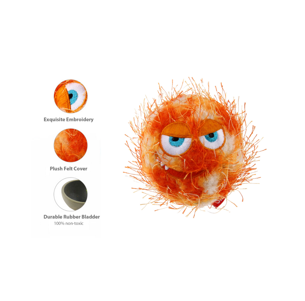 Crazy Squeaker Ball Orange Medium