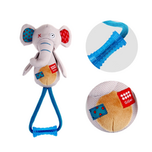 Load image into Gallery viewer, Plush Elephant Squeaker with Johny Stick

